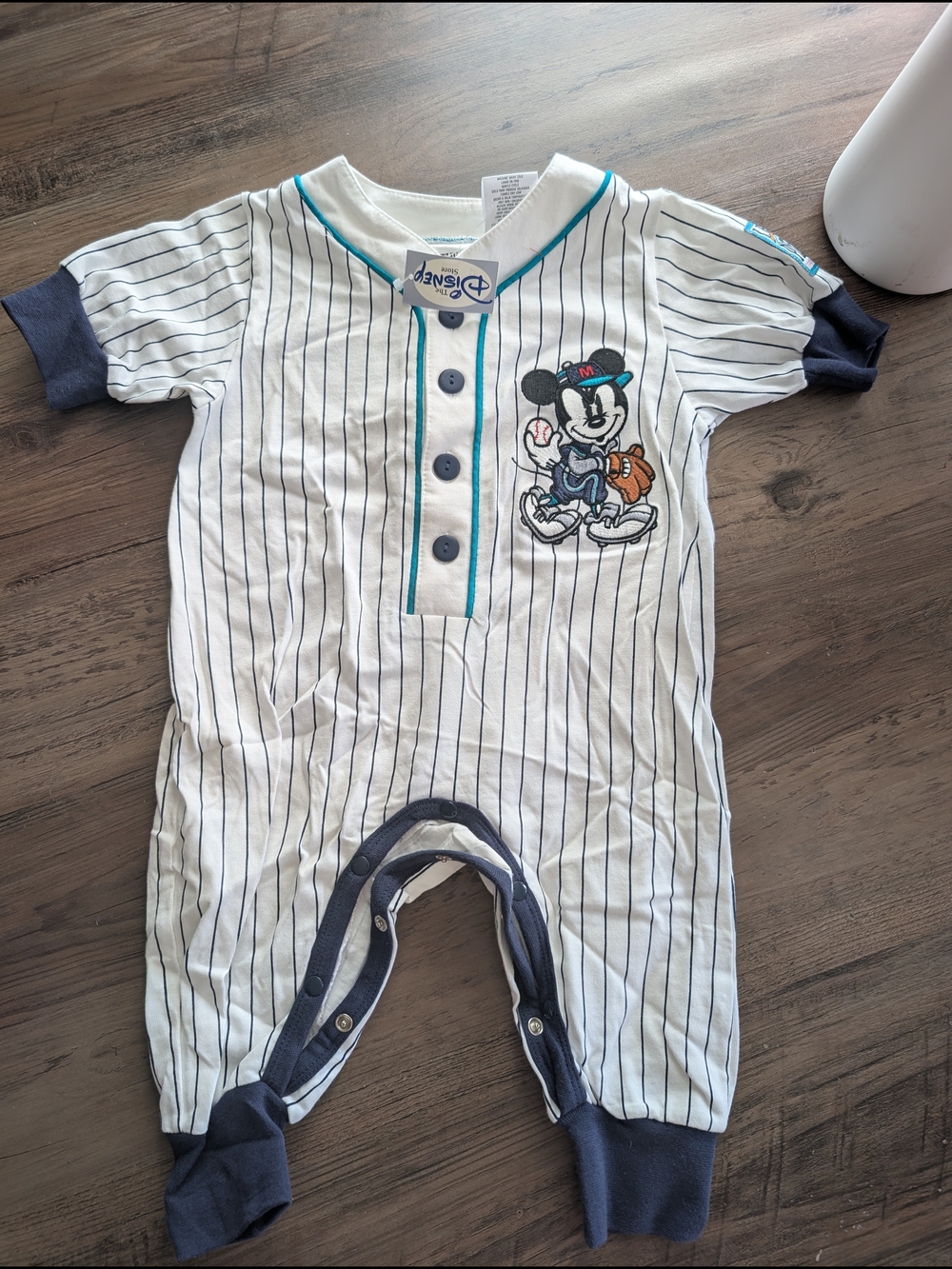 Vintage 90s the Disney store mickey mouse baseball romper